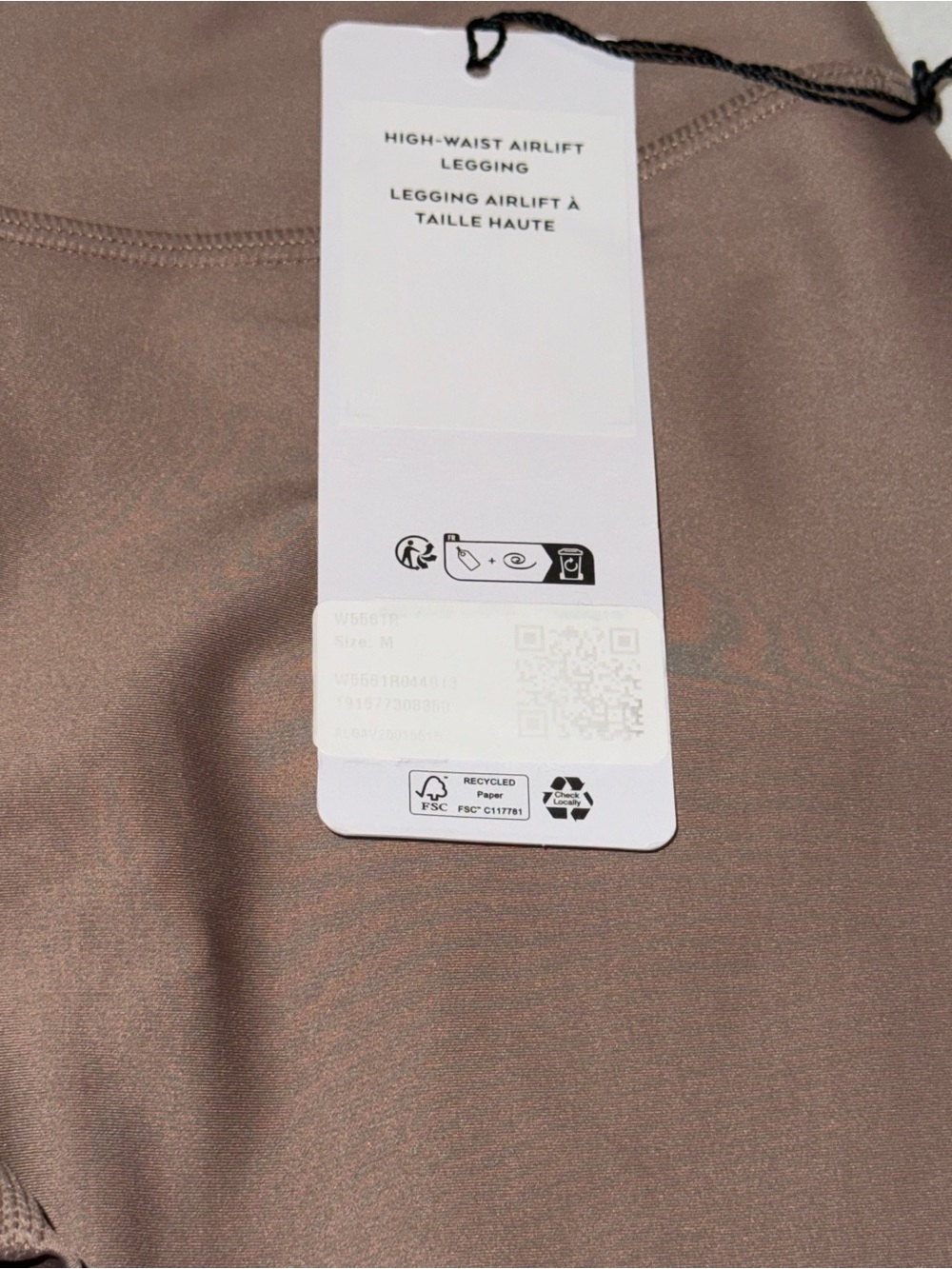 Alo Yoga Airlift High-Waist Leggings Taupe M New - Picture 6 of 6